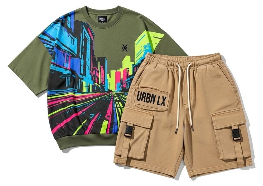 Custom Streetwear Short Set SI-4101 - Professional Sportswear Manufacturer